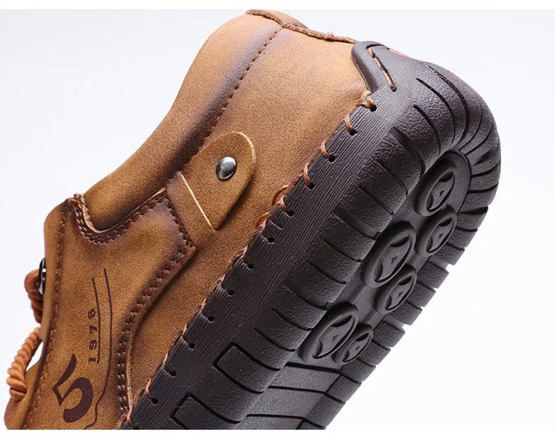 Men Leather Casual Shoes Outdoor Comfortable High Quality Fashion Soft Homme Classic Ankle Non-slip Flats Moccasin Trend