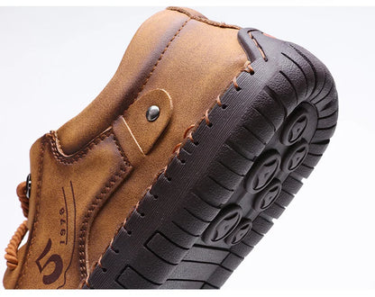 Men Leather Casual Shoes Outdoor Comfortable High Quality Fashion Soft Homme Classic Ankle Non-slip Flats Moccasin Trend