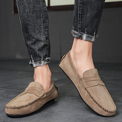 Trend Suede Men Casual Shoes Breathable Comfort Slip-on Mens Driving Shoes Fashion Men Lazy Shoes Luxury Brand Loafers Moccasins