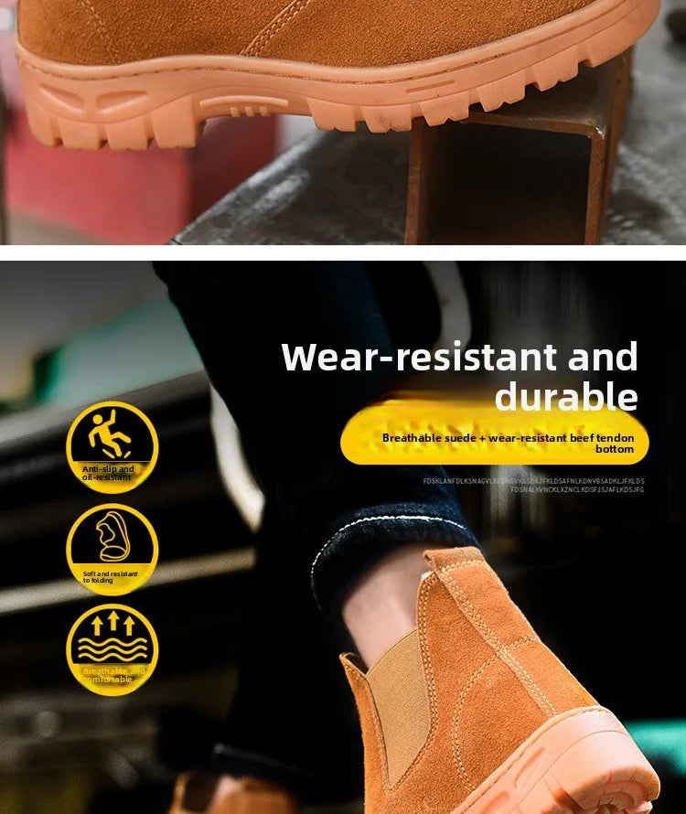 Breathable, Anti Smashing, Wear-resistant Labor Protection Shoes, Welding Boots, Lightweight and Safe Shoes for Summer