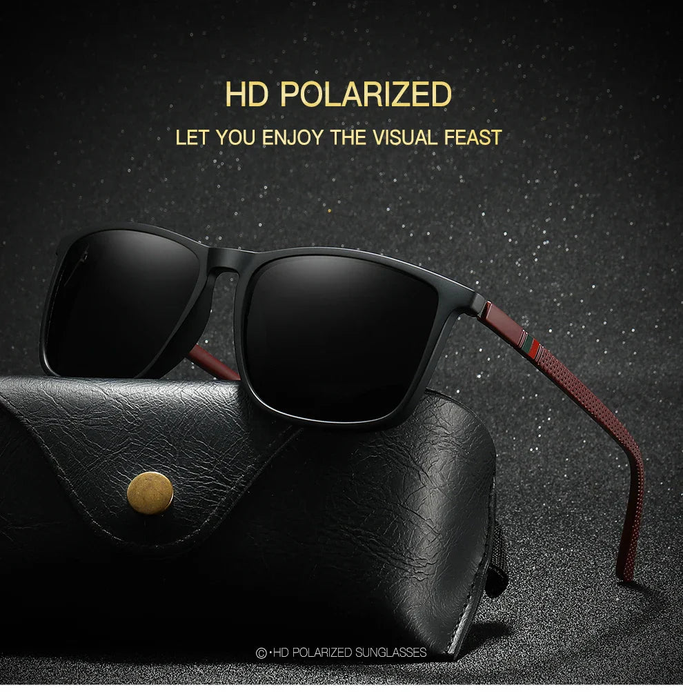 Luxury Square Vintage Polarized Sunglasses For Men Women Fashion Travel Driving  Sun Glasses Male TR90 Eyewear UV400
