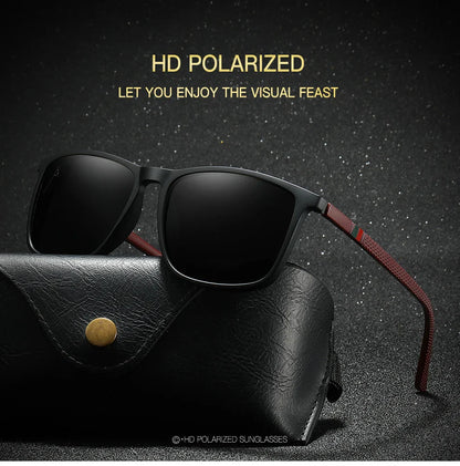 Luxury Square Vintage Polarized Sunglasses For Men Women Fashion Travel Driving  Sun Glasses Male TR90 Eyewear UV400