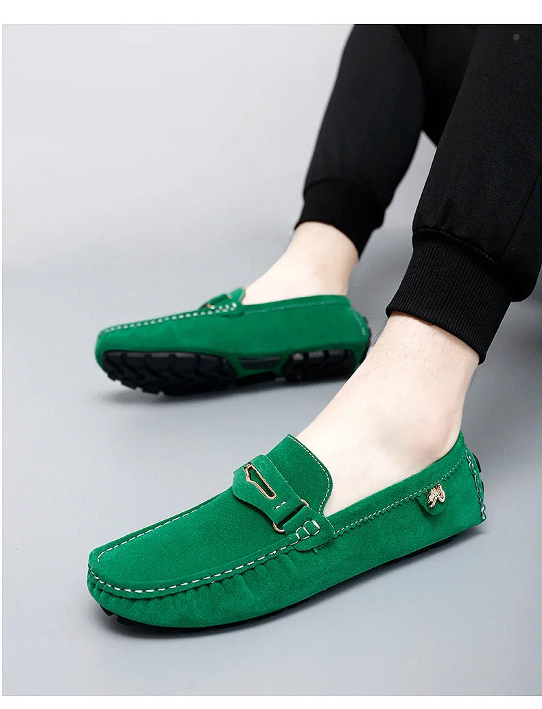 48 Extra Large Size Frosted Couple Style Halloween Gift 2025 Autumn New Beanie Shoes British Style Slip-On Lazy Men's Shoes Driving Lightweight Non-Slip Casual Leather Shoes