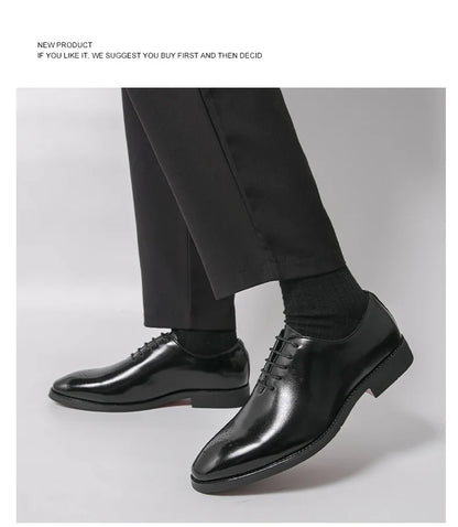 Men's Dress Shoes Trend Wedding Social Casual Leather Men Office Casual Business Shoes High Quality Formal Oxford Shoes Male