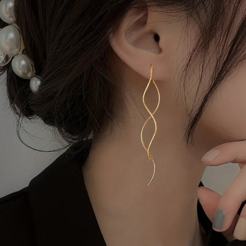 EVISPOL Long Tassel Earlines Fashion Dangle Earrings Before & After The Wave Design Suitable for Christmas Halloween Women Gift