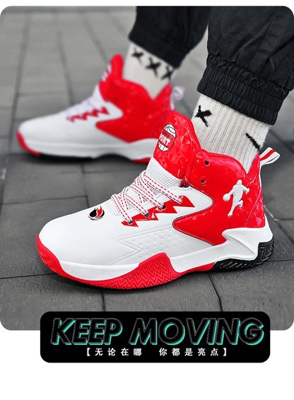 Children Basketball Shoes For Boys Girls Trainers High Top Sneakers Kids Training Shoes Outdoor Non-slip Children's Sports Shoes