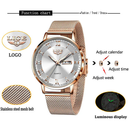2024 New Watch Women Luxury Watches Ladies Creative Steel Women's Bracelet Watches Female Waterproof Clock Relogio Feminino