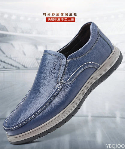 Men's High Quality Genuine Leather Loafers Handmade Men Shoes Moccasins Walking Men Flats Casual Male Work Shoes Homme Zapatos