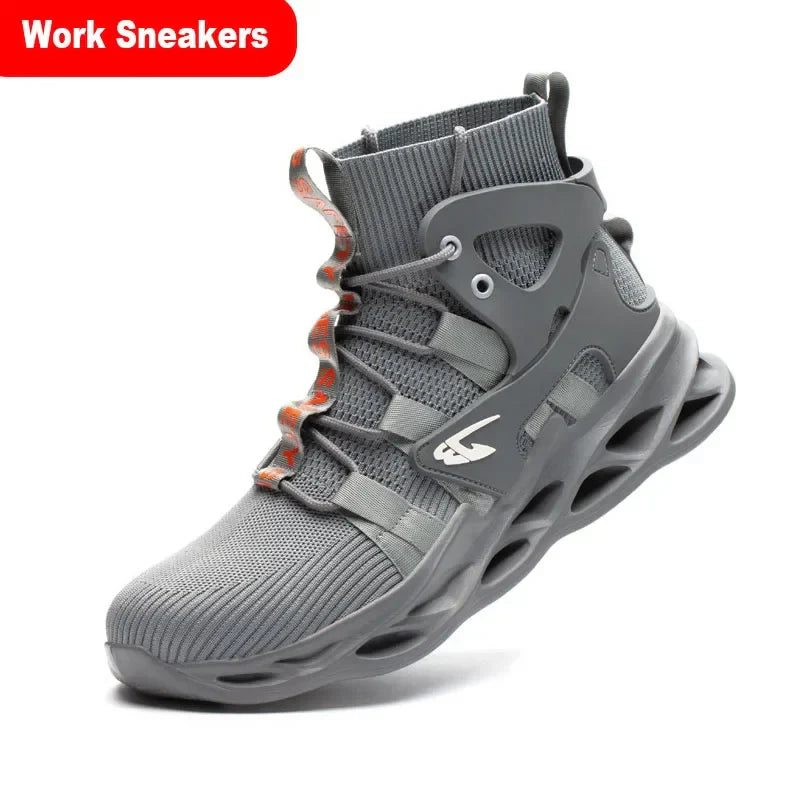 2024 New Safety Shoes Puncture-Proof Work Sneakers Lightweight Work Shoes Men Steel Toe Shoes Safety Boots Indestructible Shoes