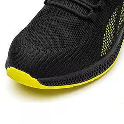 Breathable Men Work Shoes, Summer Safety Shoes Lightweight Protective Sneakers, Steel Toe Work Shoes Men Puncture-Proof Boots