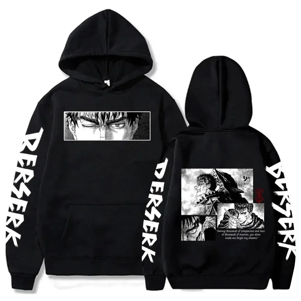 Hoodies, men's and women's printed long sleeved streetwear, Japanese hoodies, fleece loose and soft clothing
