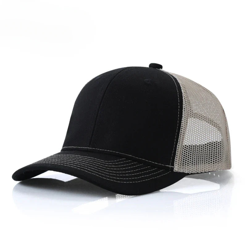 Custom embroidered logo hat Men's and women's mesh cap cotton baseball cap design DIY picture printing logo hat Summer sun hat