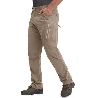 Lightweight Trousers Mens Fishing Pants Outdoor Hiking Nylon Quick Dry Pockets Cargo Pants Casual Work Trousers