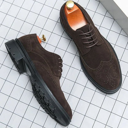 High Quality Brogues Classic Casual Business Shoes Men Fashion Wedding Social Office Leather Shoes For Men Formal Carving Shoes