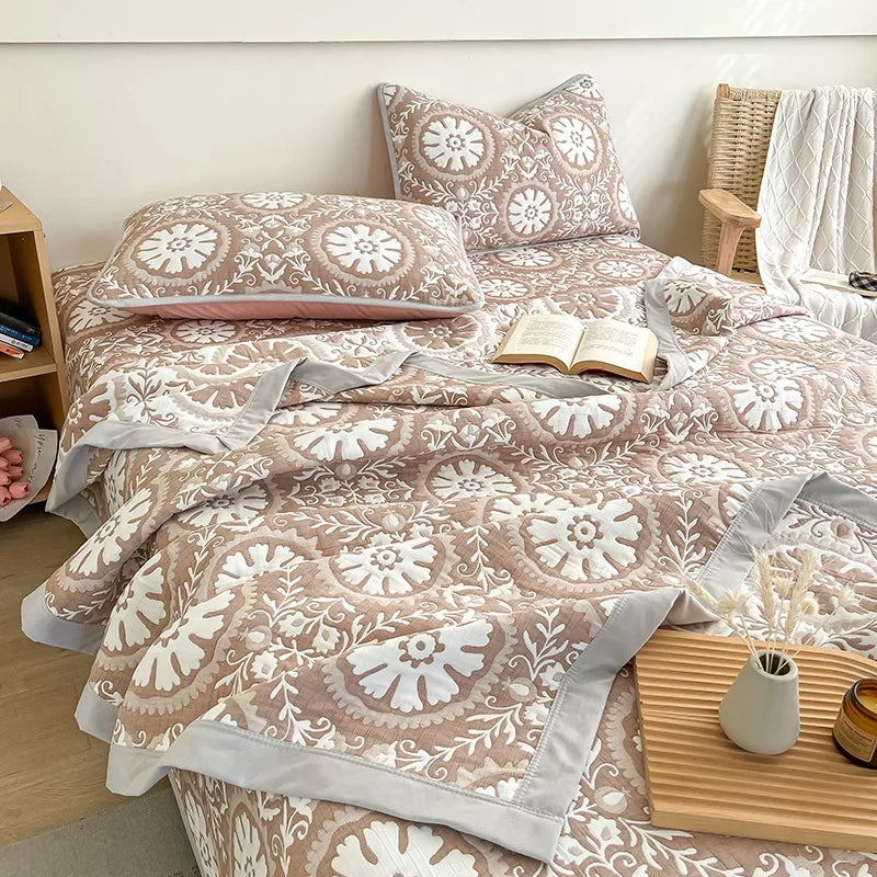 Summer blanket office nap sofa blanket air conditioner shawl blanket towel quilt dormitory summer cool quilt