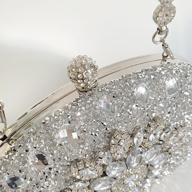 Bling Wedding Clutch Bag Party Purse and Handbag Women's Evening Bag Luxury Design Chain Shoulder Bag