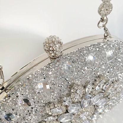 Bling Wedding Clutch Bag Party Purse and Handbag Women's Evening Bag Luxury Design Chain Shoulder Bag