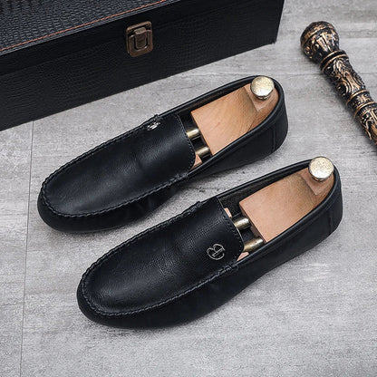 Men Casual Shoes Genuine Leather Luxury Brand Men Loafers Italian Moccasins Breathable Slip on Men Driving Shoes Chaussure Homme