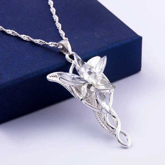 Necklace Silver Color Crystal Pendant Necklaces for Women Girl Party Jewelry Gift Jewelry