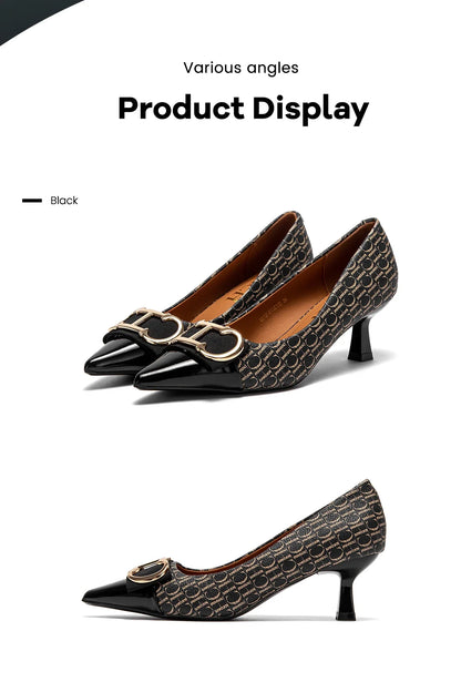 Women's High Heels New 4cm Black Simple Business Women's Shoes Evening Party