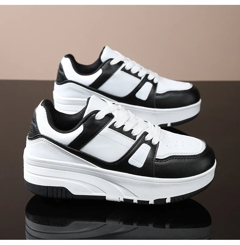 Four wheel roller shoes Boys girls walking shoes Casual outdoor sports slide and shrink school students pulleys shoes sneakers