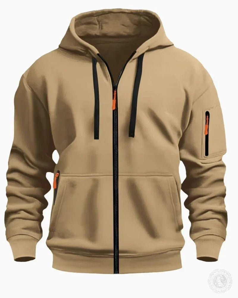 Casual top men's 2024 autumn and winter sportswear solid color men's top - fashionable sports solid color hoodie