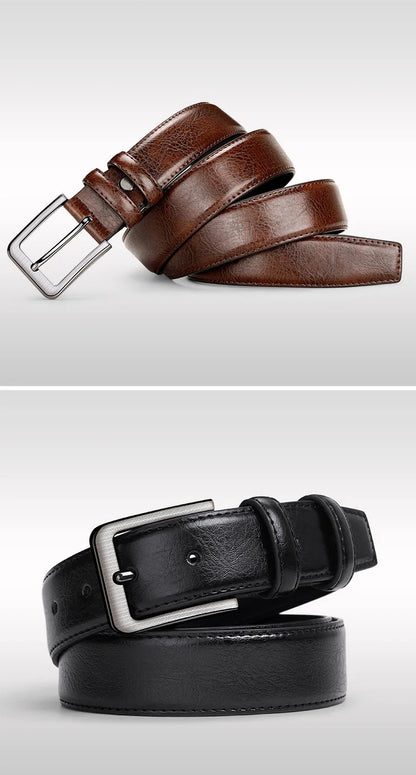 High-quality genuine leather men's belt with buckle, casual and business belt, masculine design, fashion novelty 2