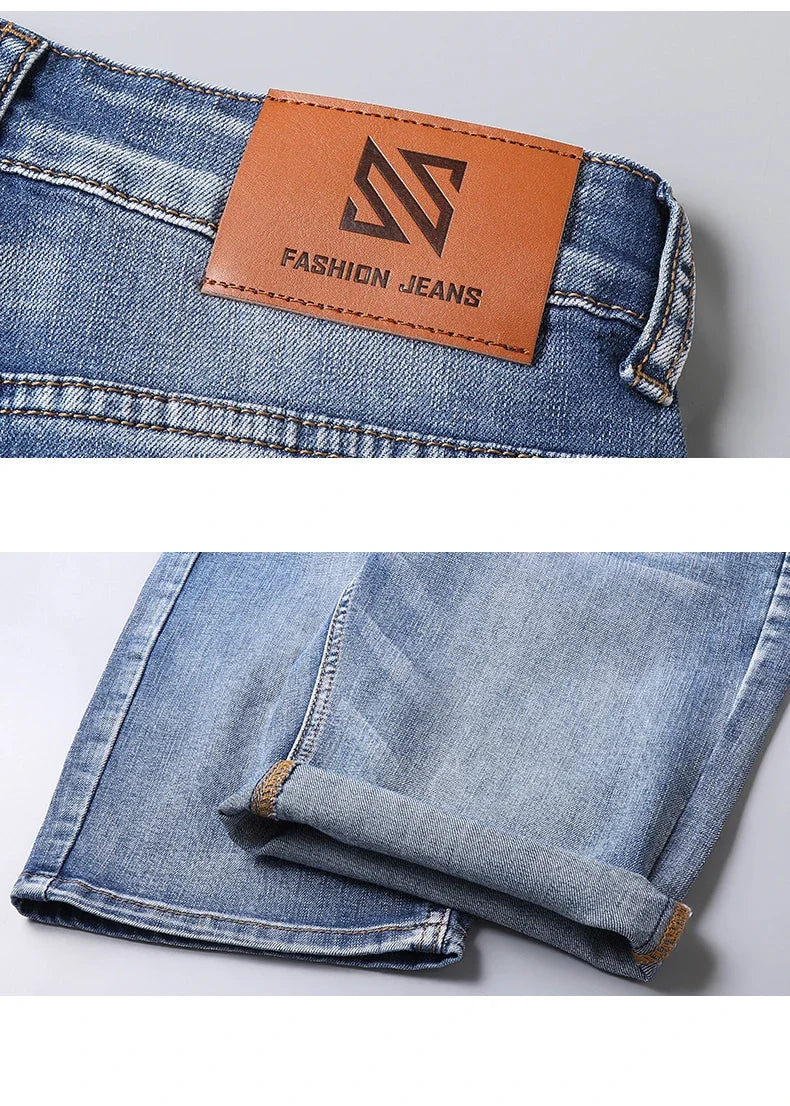 2025 New Summer Brand Stretch Thin Bermuda Masculina Cotton Denim Jeans Men Knee Length Soft Ropa Hombre Shorts