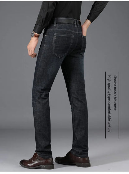 2026 Brand Best Price Comfort Straight Denim Pants Men's Jeans Business Casual Elastic Male High Quality Trousers