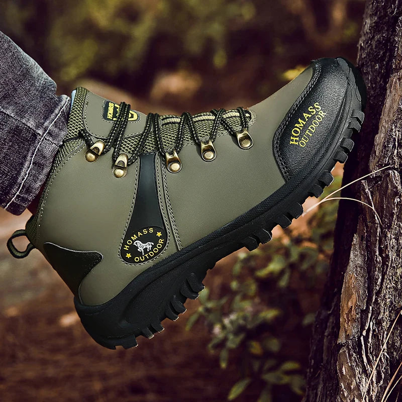 New Outdoor Shoes Men High Top Trekking Botas Leather Men Outside Boots For Men and Women Mountain Comfortable Hiking Boots