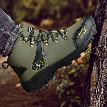 New Outdoor Shoes Men High Top Trekking Botas Leather Men Outside Boots For Men and Women Mountain Comfortable Hiking Boots
