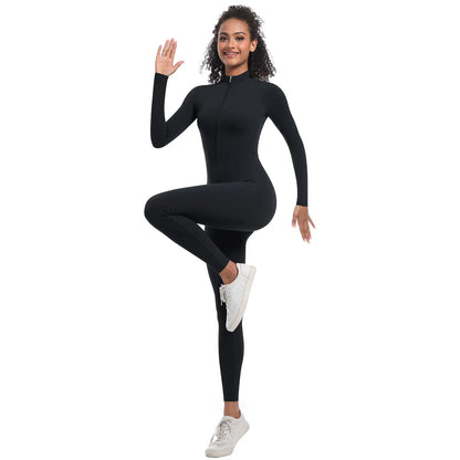 Women's Jumpsuit Women's Sports Shapewear Seamless Slim Fit Long Sleeve Sports Bodysuit  Fitness Sports Bodysuit Yoga Suit