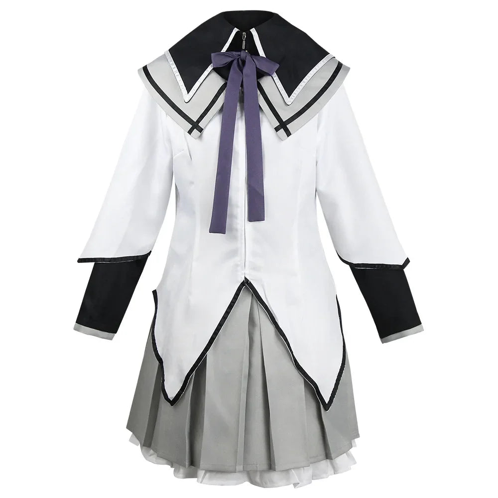 Anime Akemi Homura Cosplay Costume Fighting Uniform Stockings  Akemi Homura Outfits