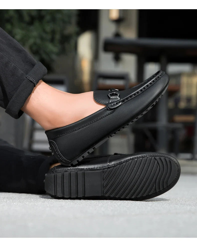 Genuine Leather Men Casual Shoes Luxury Brand Mens Loafers Moccasins Breathable Slip on Italian Driving Shoes Chaussure Homme