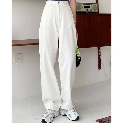 Woman High Waist Vintage Punk Wide Leg Jeans