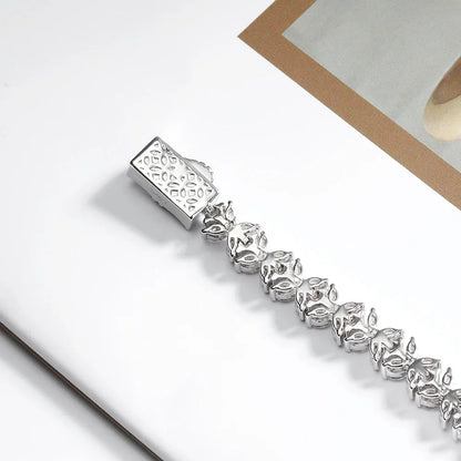 D Color Butterfly Shape Moissanite Tennis Bracelet For Women Man S925 Sterling Silver Sparkling Hand Chain Fine Jewelry