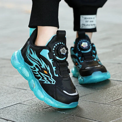 Fashion Children's Leather Casual Shoes For Boy Sneakers Breathable Kids School Walking Non-slip Sport Running Shoes Outdoor