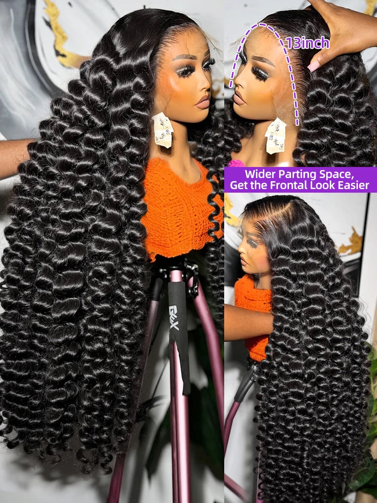 Loose Wave 13x6 HD Lace Frontal Wigs Loose Waves Wig Human Hair Brazilian Loose Deep Wave Curly Wigs Human Hair For Women