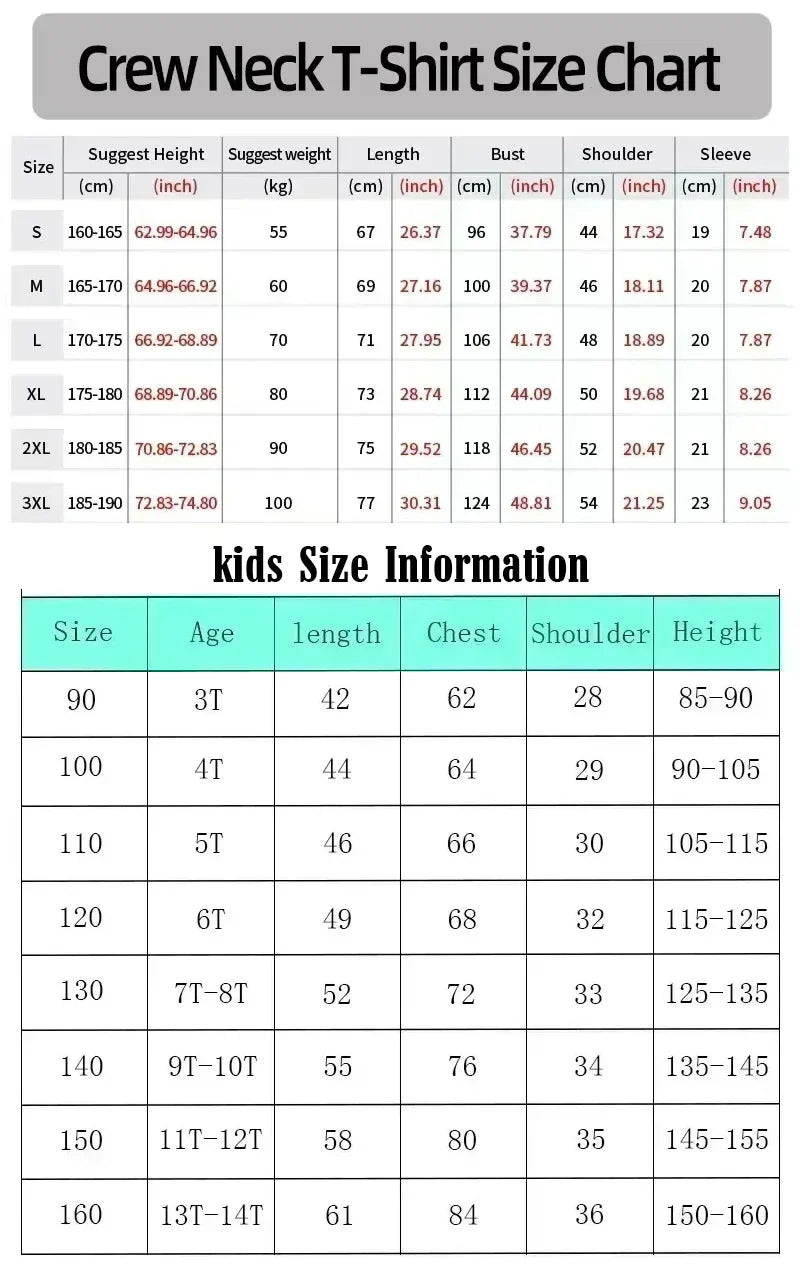 Printed Short Sleeved Men's and Women's Loose Sports Comfortable Cotton Couple T-shirt