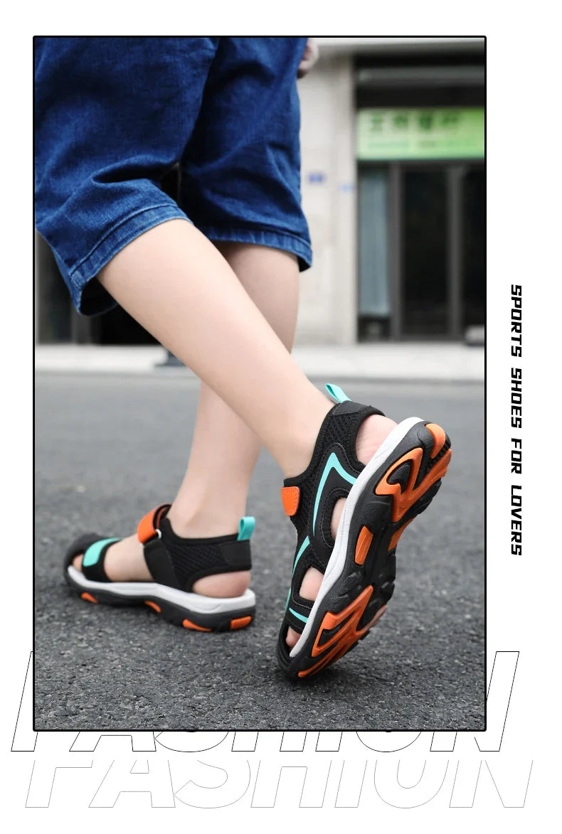 2025 Summer Boys Sandals Kids Shoes Fashion Flats Toddler Baby Girls Sandals Non-slip Casual Beach Children Outdoor Shoes