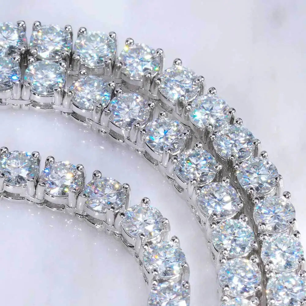 2-5mm Man Moissanite Tennis Bracelet S925 Sterling Silver for Women Full Lab Diamond sparkling Wedding Party Jewelry