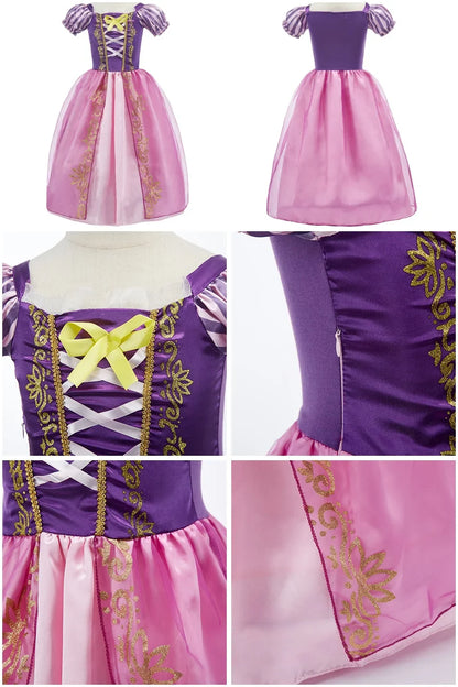 Baby Rapunzel Cosplay Costume Girls Little Mermaid Aurora Disguise Kids Ariel Sleeping Beauty Christmas Dress Princess Fantasy