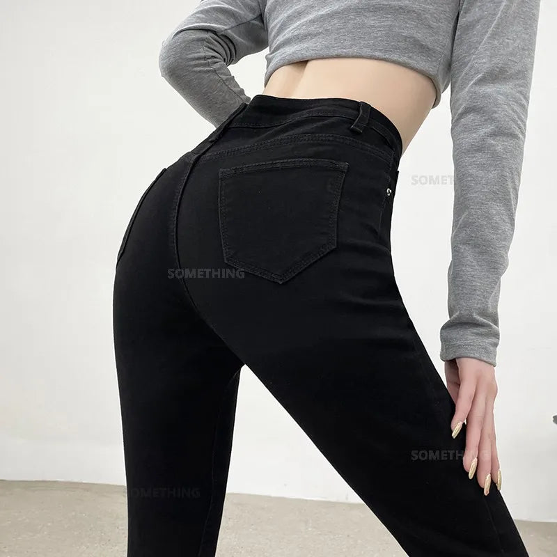Skinny Jeans for Woman Super Stretch Blue Gray Denim Pants