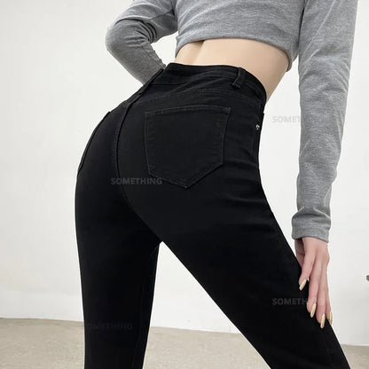 Skinny Jeans for Woman Super Stretch Blue Gray Denim Pants