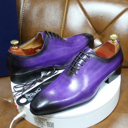 Men's Oxford Genuine Leather Shoes – Formal Lace-Up Business Footwear