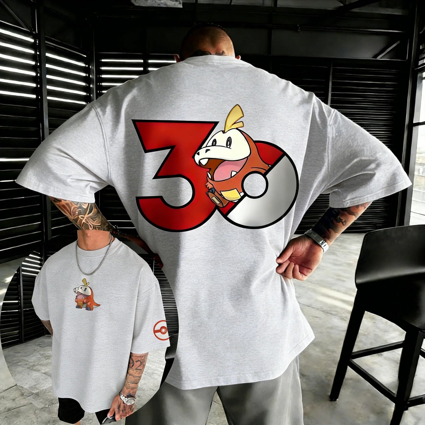 30th Anniversary Fueeco Co Cotton T-shirt Summer New Men's and Women's Loose Casual Hip Hop Trendy Short Sleeve Top