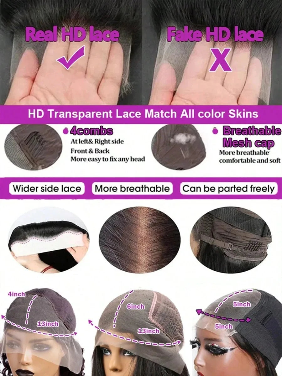 Straight Lace Front Wigs Human Hair 13X6 Hd Lace Frontal Wig 13X4 Bone Straight Human Hair Wig Glueless 5x5 Straight Closure Wig