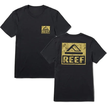 Men's High-luxury Brand Reef New Printing T-shirt Vacation Casual Summer Top Men's Short-sleeved Round Neck Cotton T-shirt Top