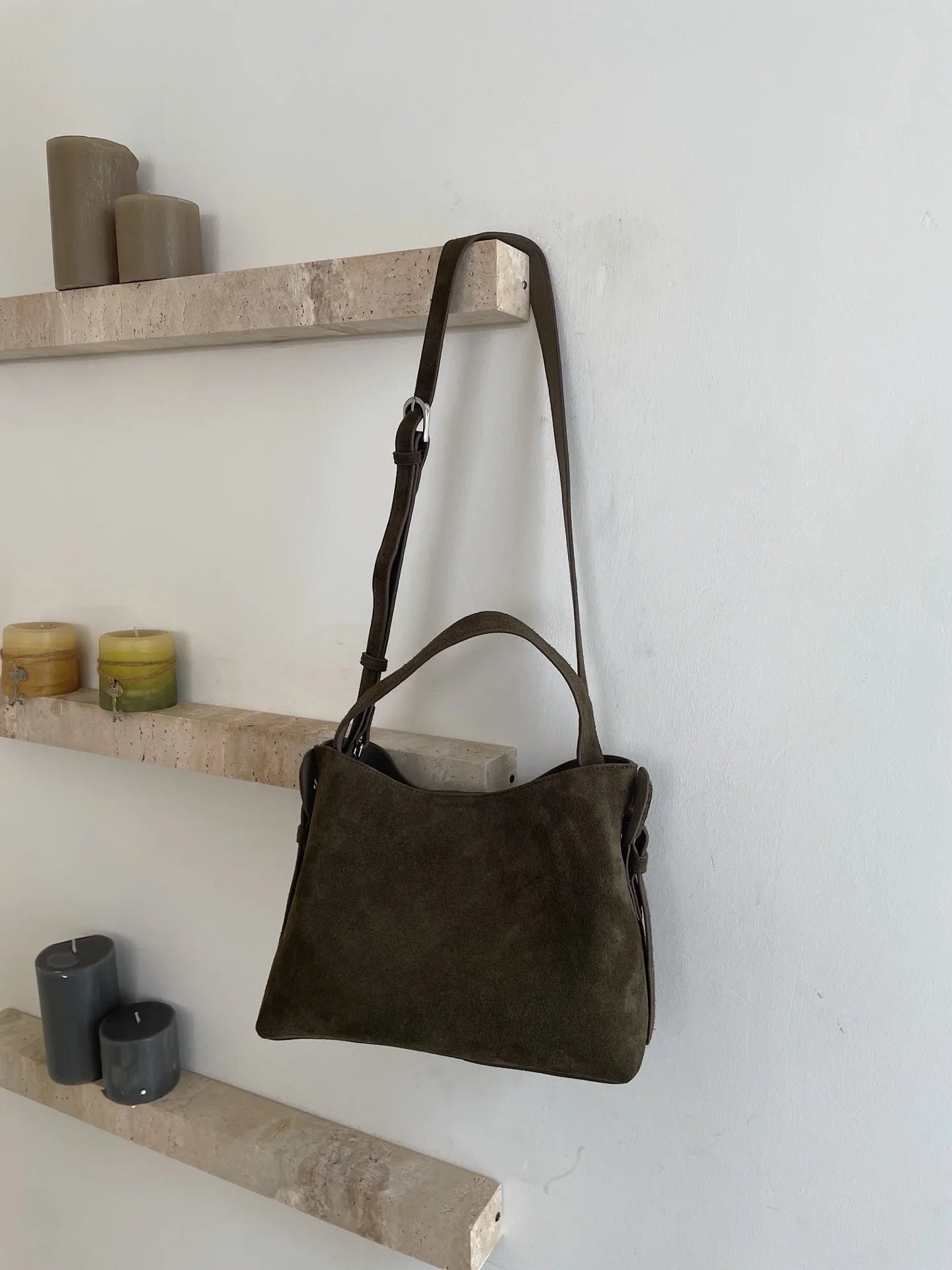 Suede Cowhide fashion ladeis shoulder cross brown bags luxury designer women coffe handbags angola red