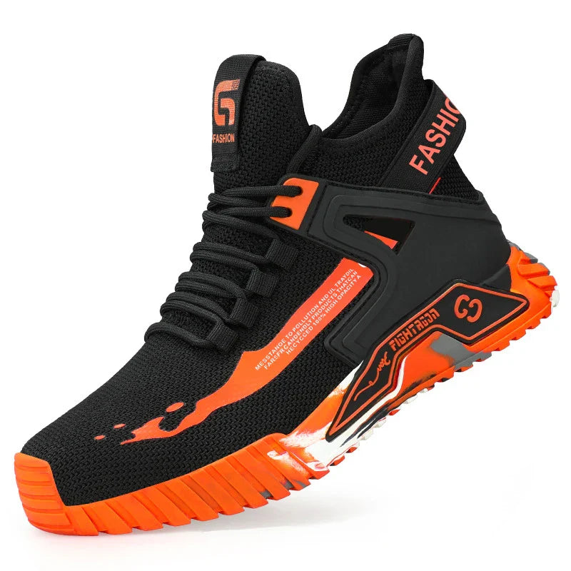 Fashion Safety Protection Footwear Steel Toe Safety Boots for Men Anti-Smash Puncture-Proof Work Shoes Indestructible Boots Male